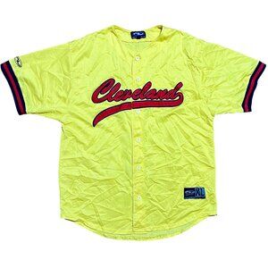 Cleveland Indians/Guardians Conic Enterprise Vintage 90s Yellow Jersey, Men's XL